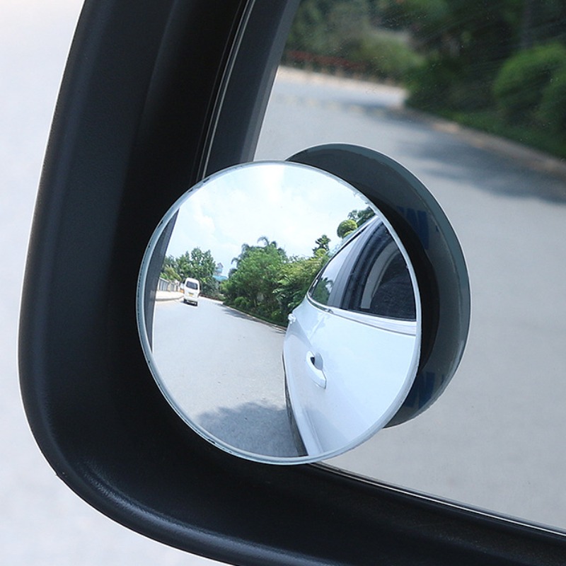 2pcs Car Rearview Mirror Infinity Small Round Mirror 360 Degree Reversing Blind Spot Mirror