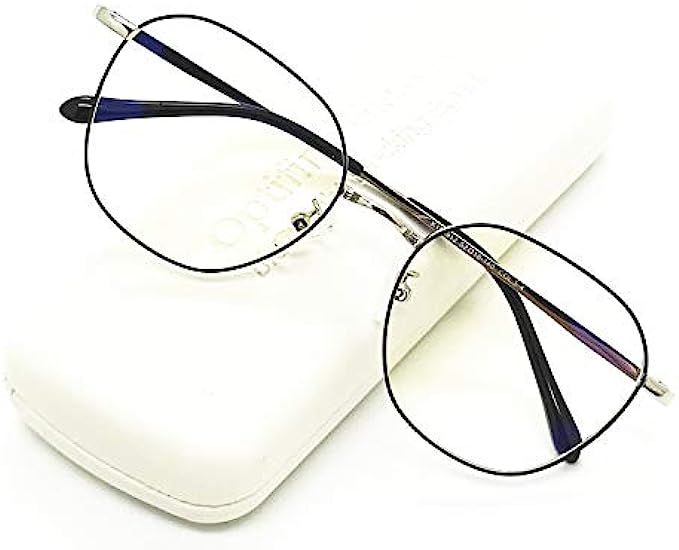 Anti Blue Light Glasses Women Men Computer Reading Metal Eyeglasses Frame