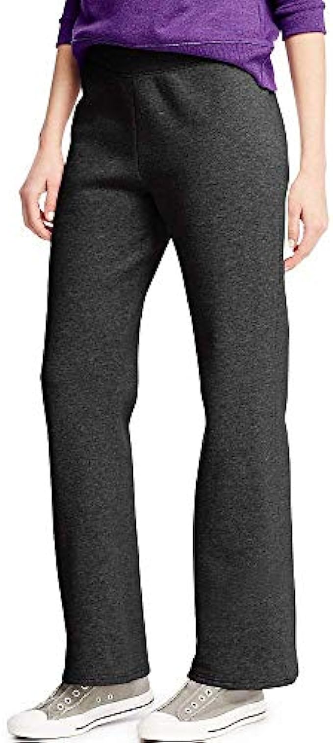 Hanes ComfortSoft EcoSmart Women's Open Bottom Leg Fleece Sweatpants