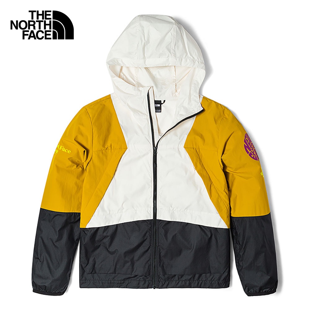 The North Face Women Trailwear Wind Whistle Jacket - AP TNF Arrowood Yellow / TNF Gardenia White / TNF Black