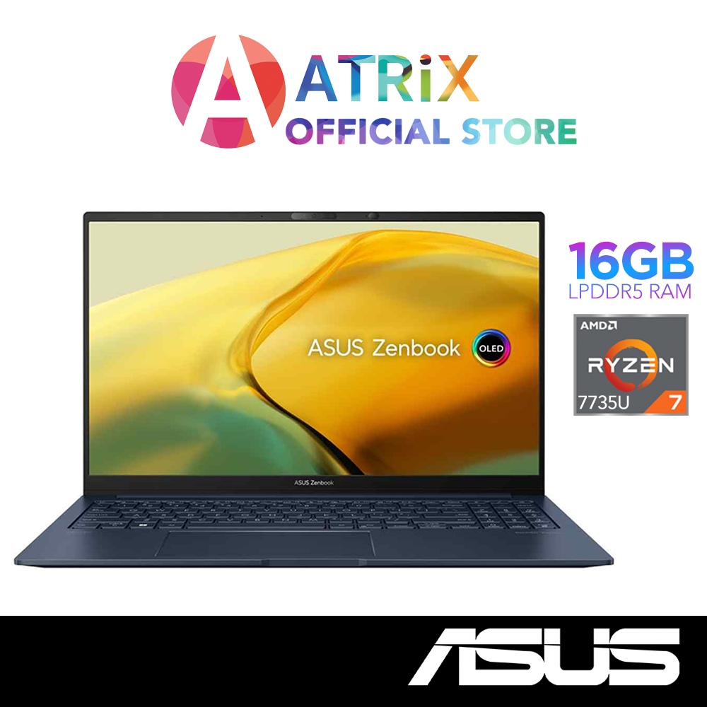 【Same Day Delivery】ASUS Zenbook 15 UM3504DA-MA276W | 15.6 OLED 2.8K | Ryzen 7 7735U | 16GB RAM | 1TB SSD | Win11 | 2Y