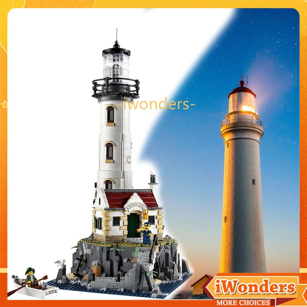 Motorised Lighthouset MOC-21335 Boy Girl Gifts Creative Ideas Model Building Blocks Toys