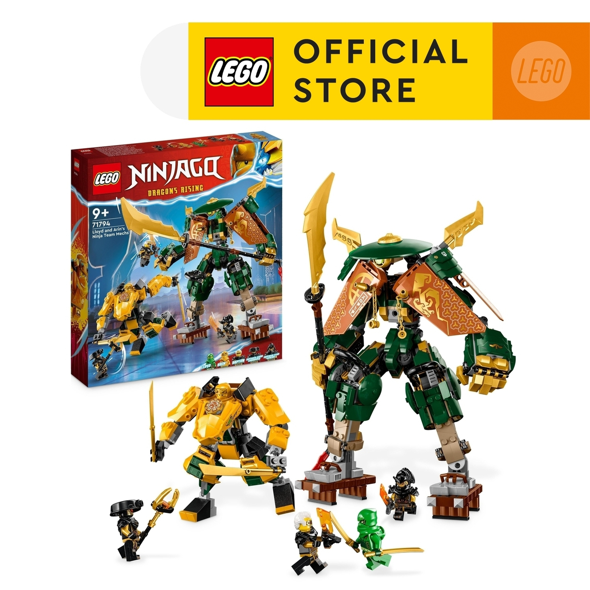 LEGO Ninjago 71794 Lloyd and Arin's Ninja Team Mechs Building Set Toys (764 Pieces)
