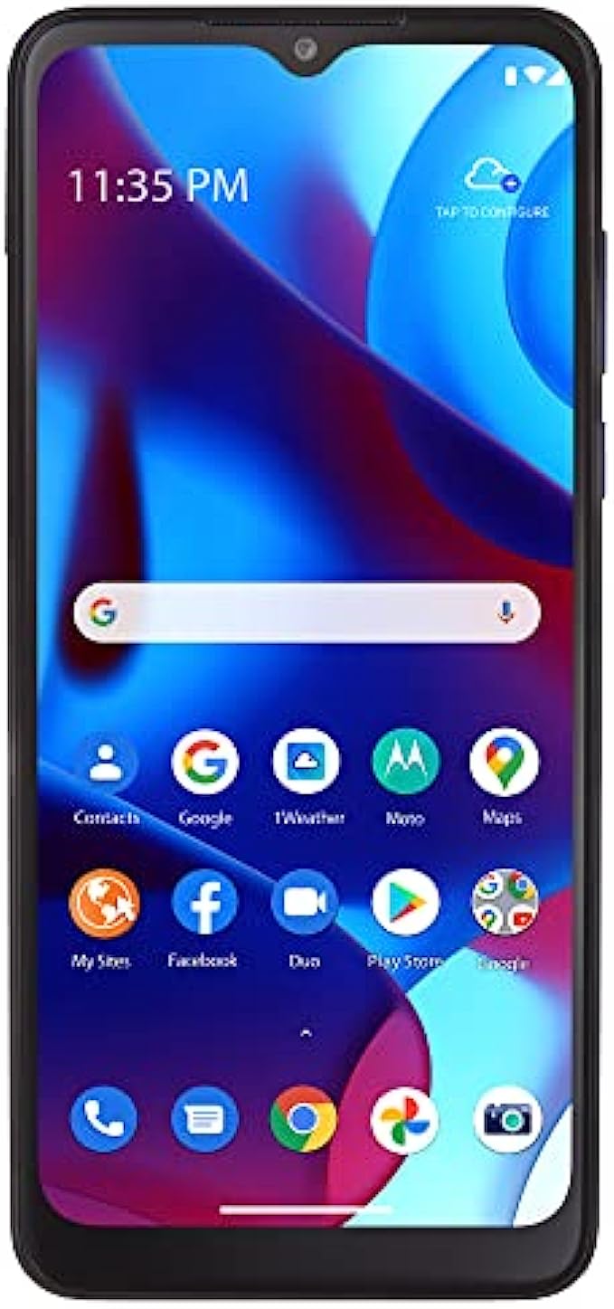Tracfone Motorola moto g Pure (2021), 32GB, Blue - Prepaid Smartphone (Locked)