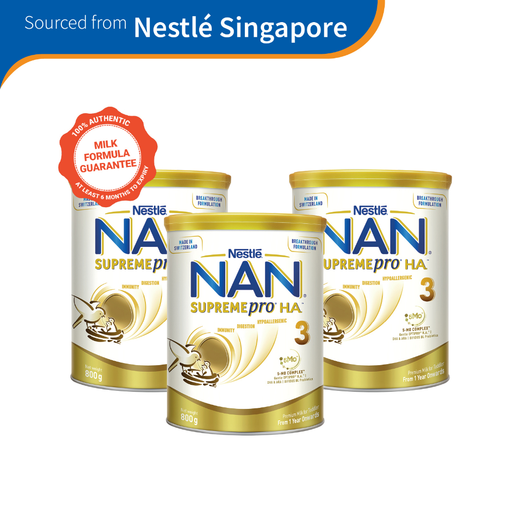 [Bundle of 3] Nestlé® NAN® SUPREMEPRO® H.A.® Growing Up Milk - Stage 3 Milk Powder