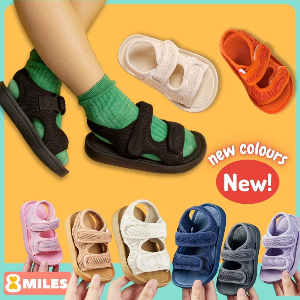 Kids Baby Sandal Adjustable Anti Slip Back Strap Boys Girls Toddler Mesh Fabric 2 to 7 years old